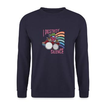 Rettich Gesund Essen Gemüse Salat Schlagzeug - Unisex Pullover - Navy - Vorne - Alina (178cm) & Michal (187cm)