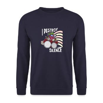 Rettich Gesund Essen Gemüse Salat Schlagzeug - Unisex Pullover - Navy - Vorne - Alina (178cm) & Michal (187cm)