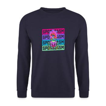 Ant Zombie Mushrooms Insects Mycology Saying - Unisex Sweatshirt - navy - Front - Alina (178cm) & Michal (187cm)