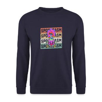 Ant Zombie Mushrooms Insects Mycology Saying - Unisex Sweatshirt - navy - Front - Alina (178cm) & Michal (187cm)