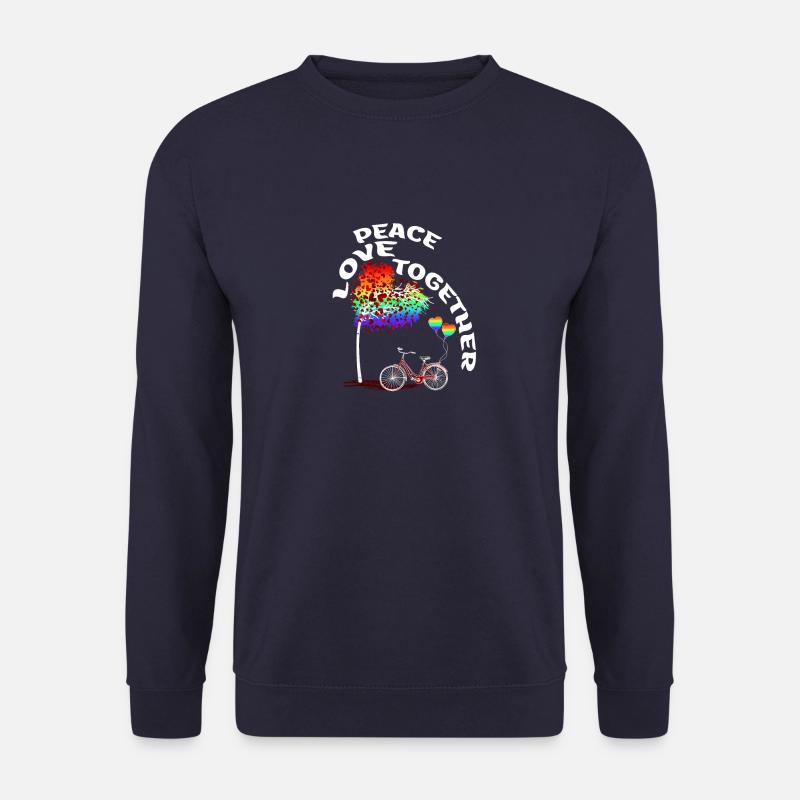 LGBTQ Fahrrad Baum LGBT Spruch Regenbogen - Unisex Pullover - Navy