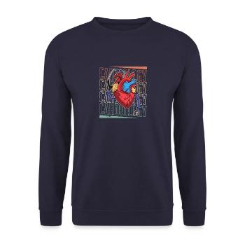 Cardiologie Ambulance Médecin Profession Soignant - Sweat-shirt Unisexe - marine - Devant - Alina (178cm) & Michal (187cm)