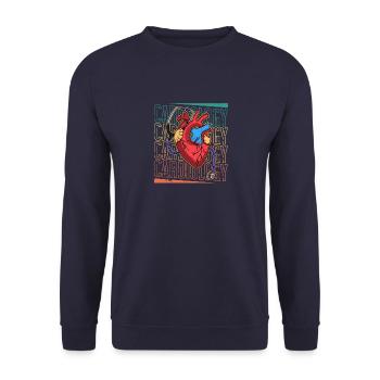 Cardiologie Ambulance Médecin Profession Soignant - Sweat-shirt Unisexe - marine - Devant - Alina (178cm) & Michal (187cm)