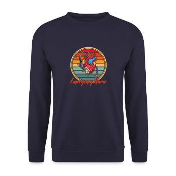 Docteur Cardiologie Cardiologue Profession Maison de retraite - Sweat-shirt Unisexe - marine - Devant - Alina (178cm) & Michal (187cm)