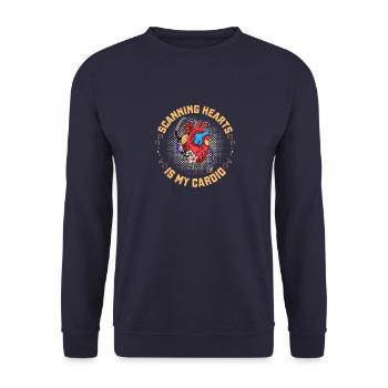 Doctor Nurse Cardiologist Cardiology - Unisex Sweatshirt - navy - Front - Alina (178cm) & Michal (187cm)