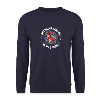 Doctor Nurse Cardiologist Cardiology - Unisex Sweatshirt - navy - Front - Alina (178cm) & Michal (187cm)