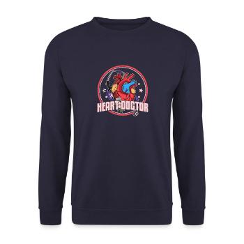 cardiologie médecin disant profession infirmière cardiaque - Sweat-shirt Unisexe - marine - Devant - Alina (178cm) & Michal (187cm)