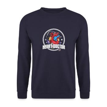 cardiologie médecin disant profession infirmière cardiaque - Sweat-shirt Unisexe - marine - Devant - Alina (178cm) & Michal (187cm)