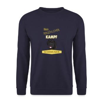 Persönlicher Kampfschmuser - Russischer Terrier - Unisex Pullover - Navy - Vorne - Alina (178cm) & Michal (187cm)