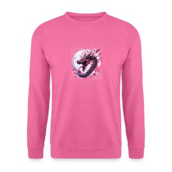 Japanischer Drache Retro Asiatischer Orientalischer Drache Cool - Unisex Pullover - Pink - Vorne