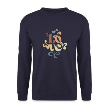 RetroLove - Unisex Pullover - Navy - Vorne - Alina (178cm) & Michal (187cm)