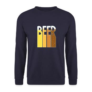 The Beer Design Beer Drinker Beer Lovers - Unisex Sweatshirt - navy - Front - Alina (178cm) & Michal (187cm)