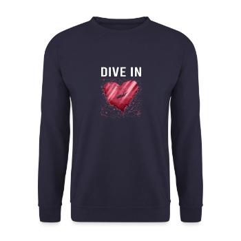 Tauchen Diving Taucherbrille Meer Sporttaucher - Unisex Pullover - Navy - Vorne - Alina (178cm) & Michal (187cm)