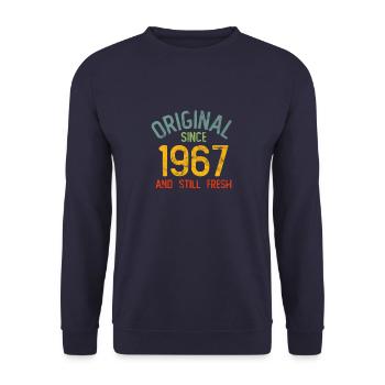 1967 Anniversaire - Sweat-shirt Unisexe - marine - Devant - Alina (178cm) & Michal (187cm)