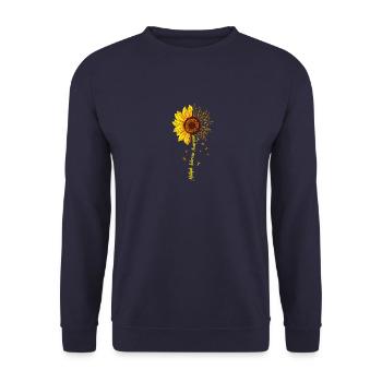 Multiple Sclerosis Awareness Sunflower MS Lover - Unisex Sweatshirt - navy - Front - Alina (178cm) & Michal (187cm)
