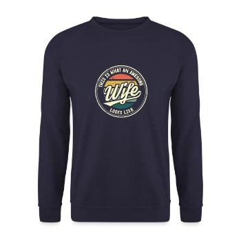 Femme Ressemble Tellement Une Meilleure Femme Disant Cadeau - Sweat-shirt Unisexe - marine - Devant - Alina (178cm) & Michal (187cm)