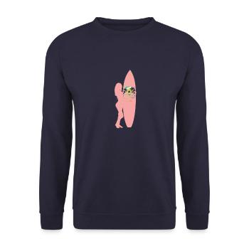 Surfer Girl - Unisex Sweatshirt - navy - Front - Alina (178cm) & Michal (187cm)