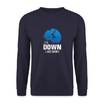Tauchen Diving Vintage Underwater Sprüche - Unisex Pullover - Navy - Vorne - Alina (178cm) & Michal (187cm)