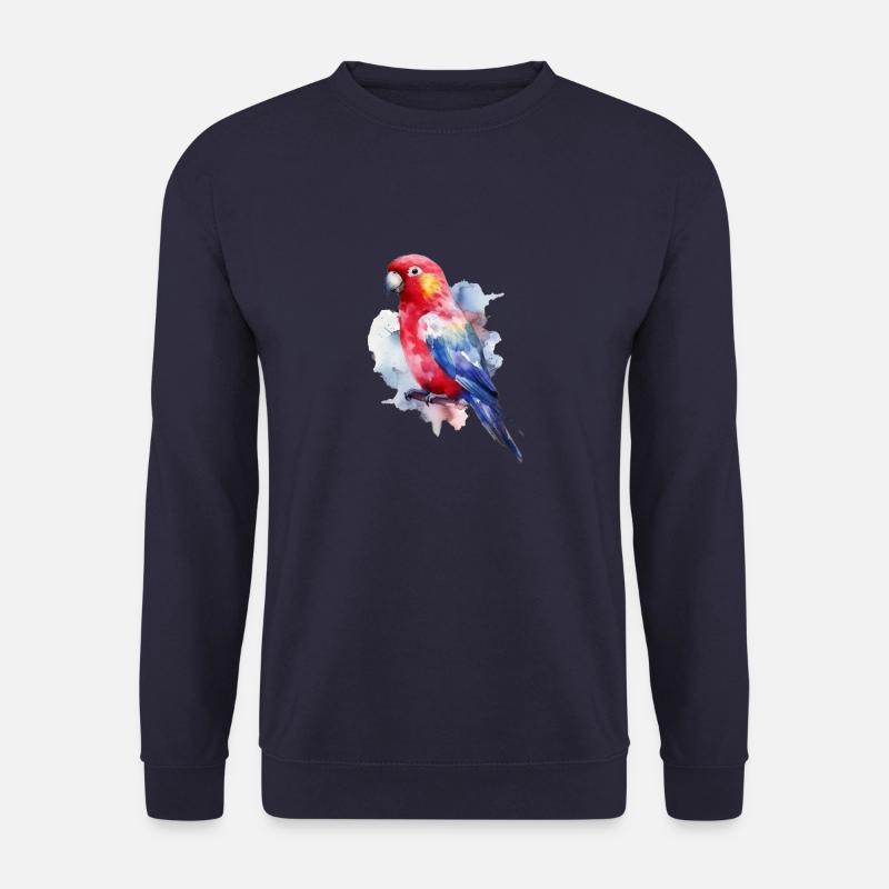 Papagei in Aquarell - Unisex Pullover - Navy