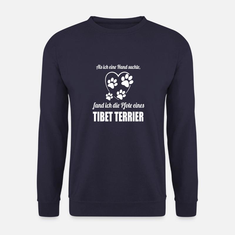 Hand & Pfote - Spruch - Tibet Terrier - Unisex Pullover - Navy