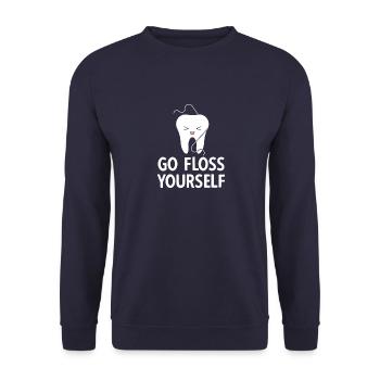Zahnarzt Zahnmedizin Vintage Zahnheilkunde Spruch - Unisex Pullover - Navy - Vorne - Alina (178cm) & Michal (187cm)