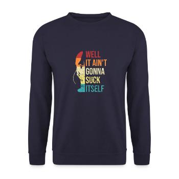 Flusskrebs Crawfish Hummer Vintage Seafood Sprüche - Unisex Pullover - Navy - Vorne - Alina (178cm) & Michal (187cm)
