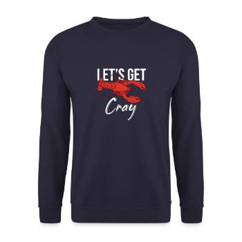 Flusskrebs Crawfish Hummer Vintage Seafood Sprüche - Unisex Pullover - Navy - Vorne - Alina (178cm) & Michal (187cm)