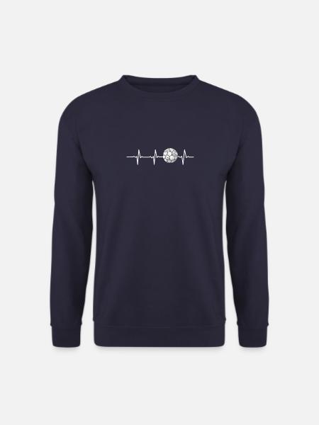Herzschlag Fußball Puls Fußballer - Unisex Pullover - Navy