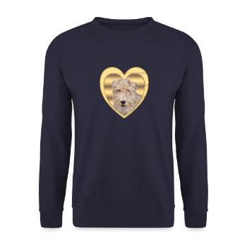 Fox Terrier - Dog Lovers - Dogs Heart - Unisex Sweatshirt - navy - Front - Alina (178cm) & Michal (187cm)
