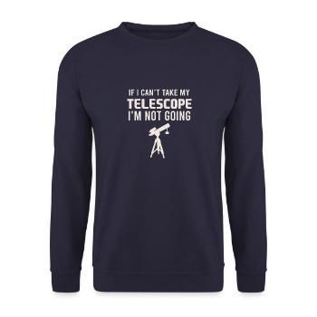 Space Telescope Vintage Science Astronomie Sprüche - Unisex Pullover - Navy - Vorne - Alina (178cm) & Michal (187cm)