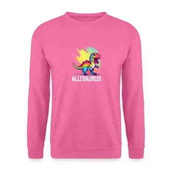 Allysaurus Dinosaurier Liebhaber LGBT Transgender Homosexuell Wortspiel - Unisex Pullover - Pink - Vorne
