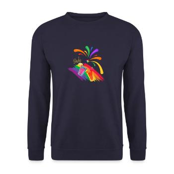 Drinks full of colors pride - Unisex Sweatshirt - navy - Front - Alina (178cm) & Michal (187cm)