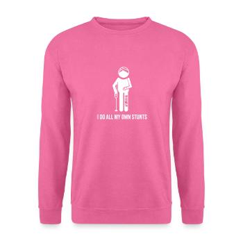 Stuntman Vintage Lustige Sprüche - Unisex Pullover - Pink - Vorne