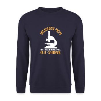 Histologie Maman comme maman ordinaire Mais cellulaire-sationnelle - Sweat-shirt Unisexe - marine - Devant - Alina (178cm) & Michal (187cm)