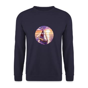 Segeln Segelsport Segelboot Segler Segelschiff - Unisex Pullover - Navy - Vorne - Alina (178cm) & Michal (187cm)