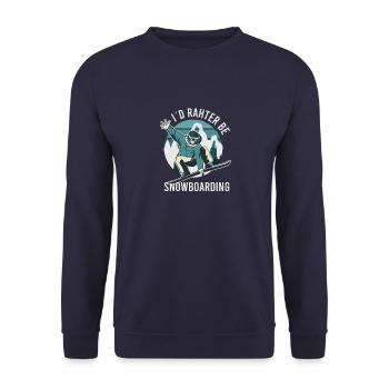 Snowboarding Snowboarder Vintage Wintersport - Unisex Pullover - Navy - Vorne - Alina (178cm) & Michal (187cm)
