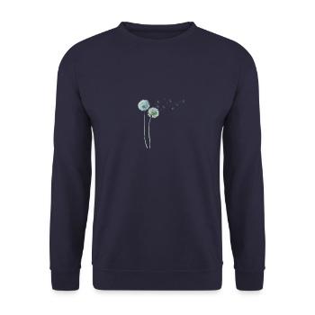 Löwenzahn Dandelion - Unisex Pullover - Navy - Vorne - Alina (178cm) & Michal (187cm)