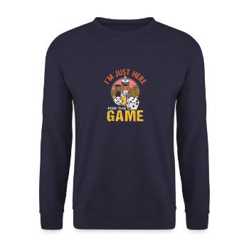 Gambling Glückspiel Kasino Vintage Gambler Sprüche - Unisex Pullover - Navy - Vorne - Alina (178cm) & Michal (187cm)