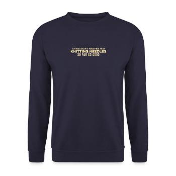 Je fais du tricot avec des porcs-épics comme mon frisson de tricot - Sweat-shirt Unisexe - marine - Devant - Alina (178cm) & Michal (187cm)