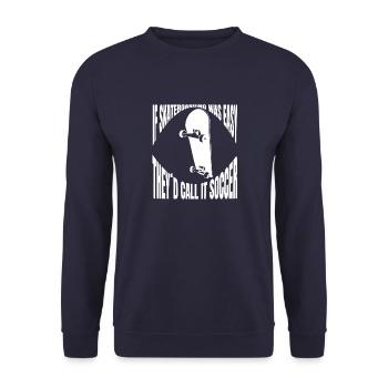 Skateboard Skaten Skater Skate-Fan Skateboarding - Unisex Pullover - Navy - Vorne - Alina (178cm) & Michal (187cm)
