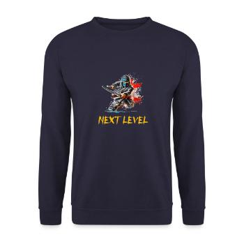 Ninja Next level - Unisex Sweatshirt - navy - Front - Alina (178cm) & Michal (187cm)
