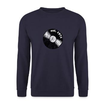1971 Musik Geburtstag Geschenk - Unisex Pullover - Navy - Vorne - Alina (178cm) & Michal (187cm)