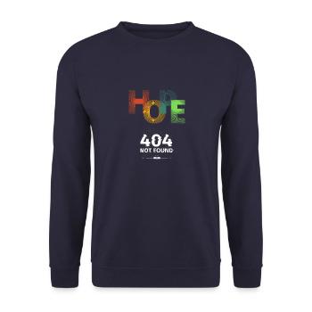Hope not found 404 - Unisex Pullover - Navy - Vorne - Alina (178cm) & Michal (187cm)