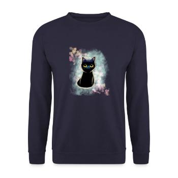 Cat Daddy Cat Maman Chat Amis - Sweat-shirt Unisexe - marine - Devant - Alina (178cm) & Michal (187cm)