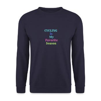 Cycling Is My Favorite Season Cycling Lover Retro - Sweat-shirt Unisexe - marine - Devant - Alina (178cm) & Michal (187cm)