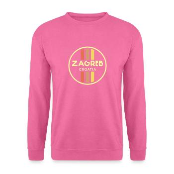 Origine de Zagreb disant Croatie drapeau des Balkans - Sweat-shirt Unisexe - rose - Devant