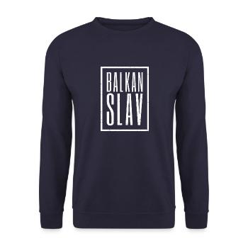 Balkan SFRY Origin National Brate Albania - Unisex Sweatshirt - navy - Front - Alina (178cm) & Michal (187cm)
