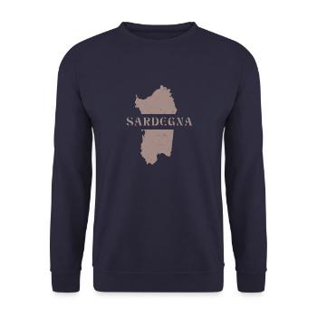 Italie Sardaigne Île Vacances Dicton Méditerranée - Sweat-shirt Unisexe - marine - Devant - Alina (178cm) & Michal (187cm)