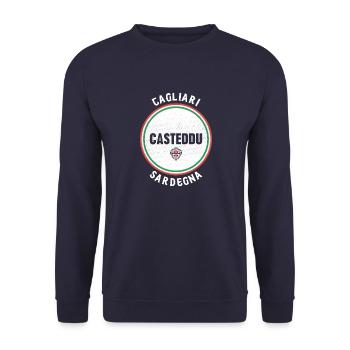 Italien Sardegna Insel Mittelmeer Urlaub Reise - Unisex Pullover - Navy - Vorne - Alina (178cm) & Michal (187cm)