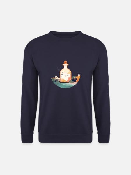 Perfümflasche "Unique" in einer schönen Landschaft - Unisex Pullover - Navy